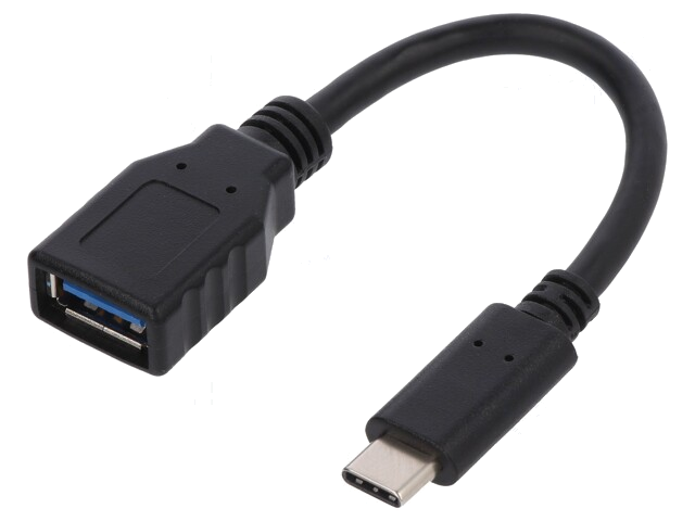 Kabel; OTG,USB 3.2; USB-A aansluiting,USB-C-stekker; 150mm; 15W Kabel; OTG,USB 3.2; USB-A aansluiting,USB-C-stekker; 150mm; 15W